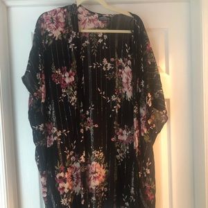 Angie black/pink/ with silver kimono